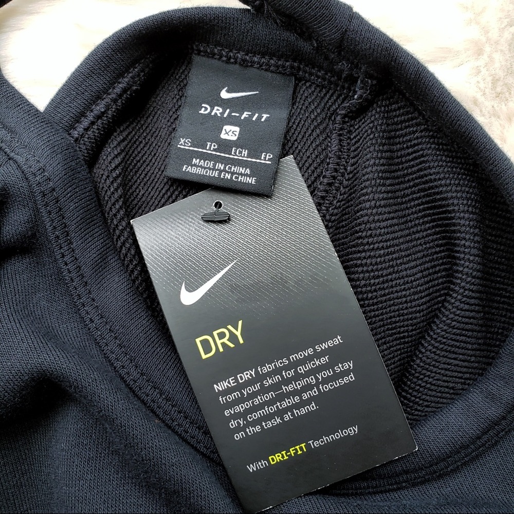 Nike Dri-Fit Versa Open Back Sweatshirt Black XS - Picture 6 of 8